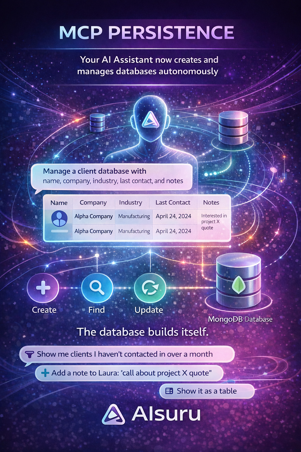 MCP Persistence: your AI Agent now creates and manages databases on its own
